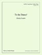 To The Dance! SATB choral sheet music cover